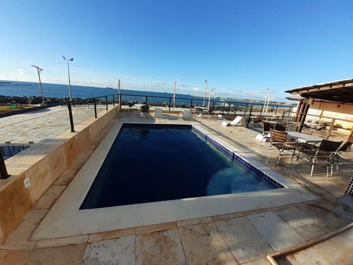 605 Flat Mobiliado Com Vista Lateral Mar Na Praia De Iracema Com Ventilador Форталеза Экстерьер фото
